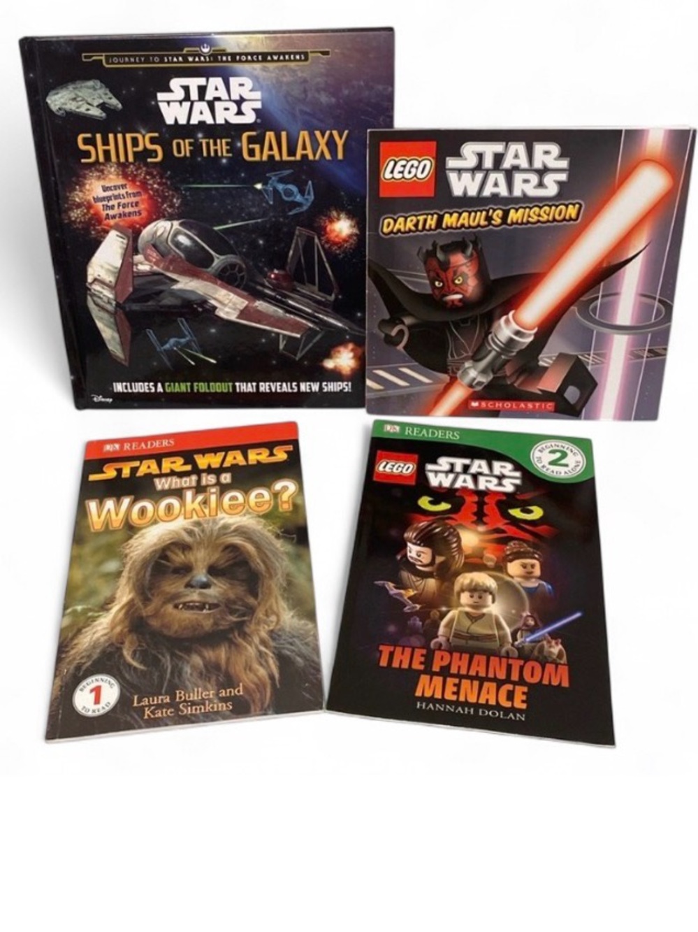 Star Wars Kids Book Bundle 4 Book Set Disney DK Readers Darth Maul Wookiee